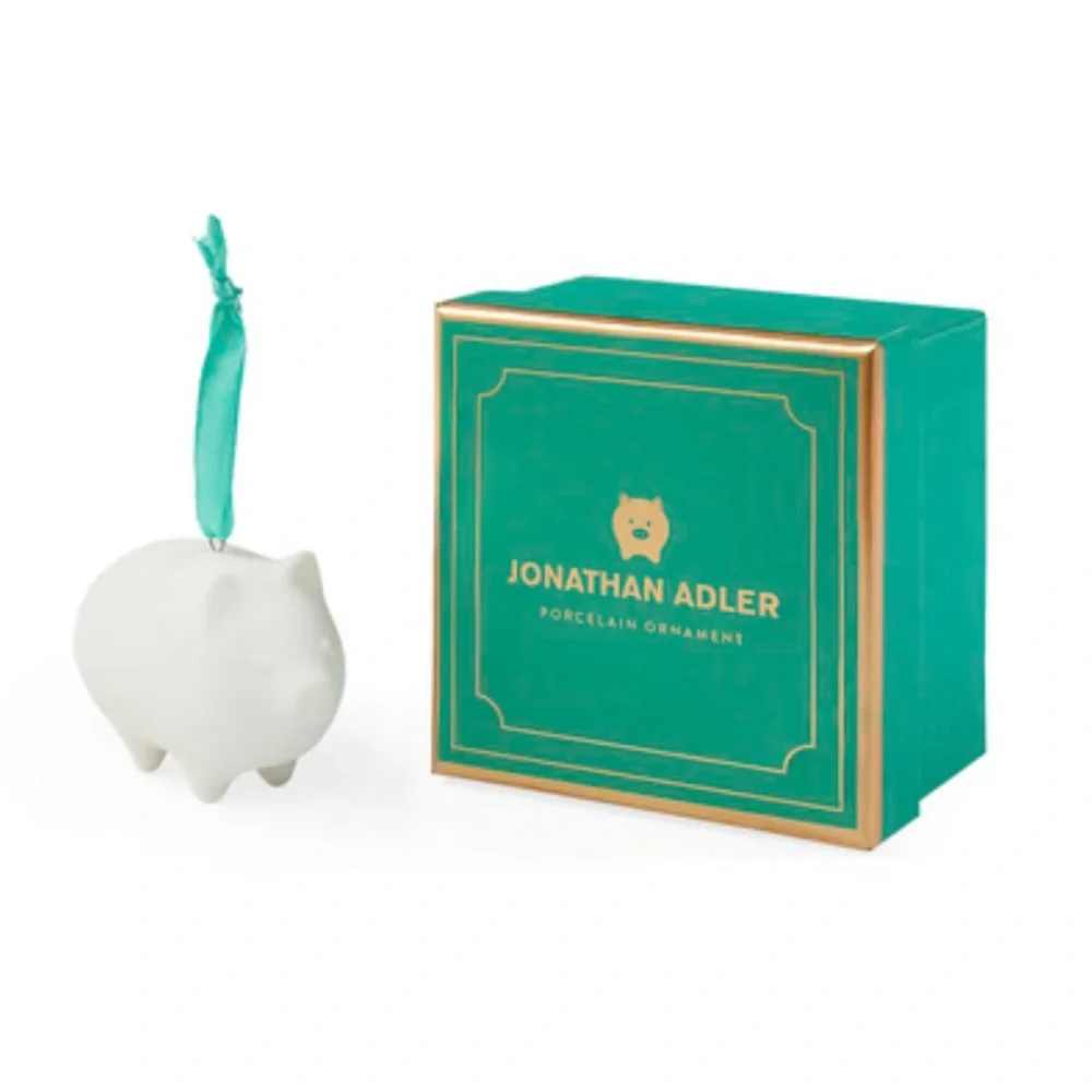 Jonathan Adler Porcelain Ornament PIGGY NWT in box